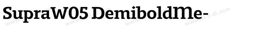 SupraW05 DemiboldMe字体转换 SupraW05 DemiboldMe字体转换